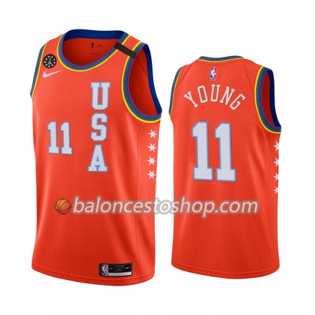 Camiseta Hombre NBA Atlanta Hawks Trae Young 11 Nike 2020 Rising Star Swingman